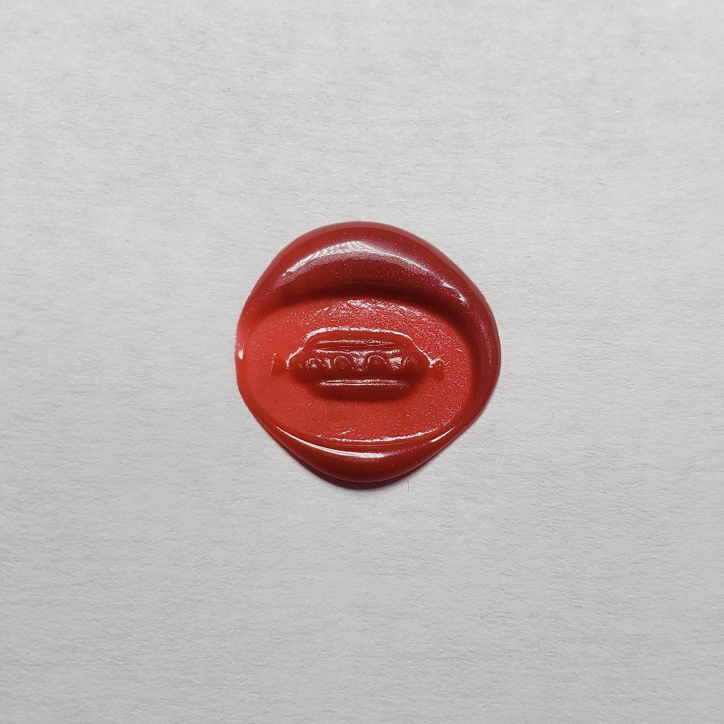 Hot dog wax seal signet ring