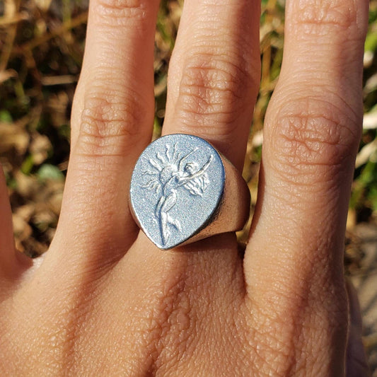 Sun spirit wax seal signet ring