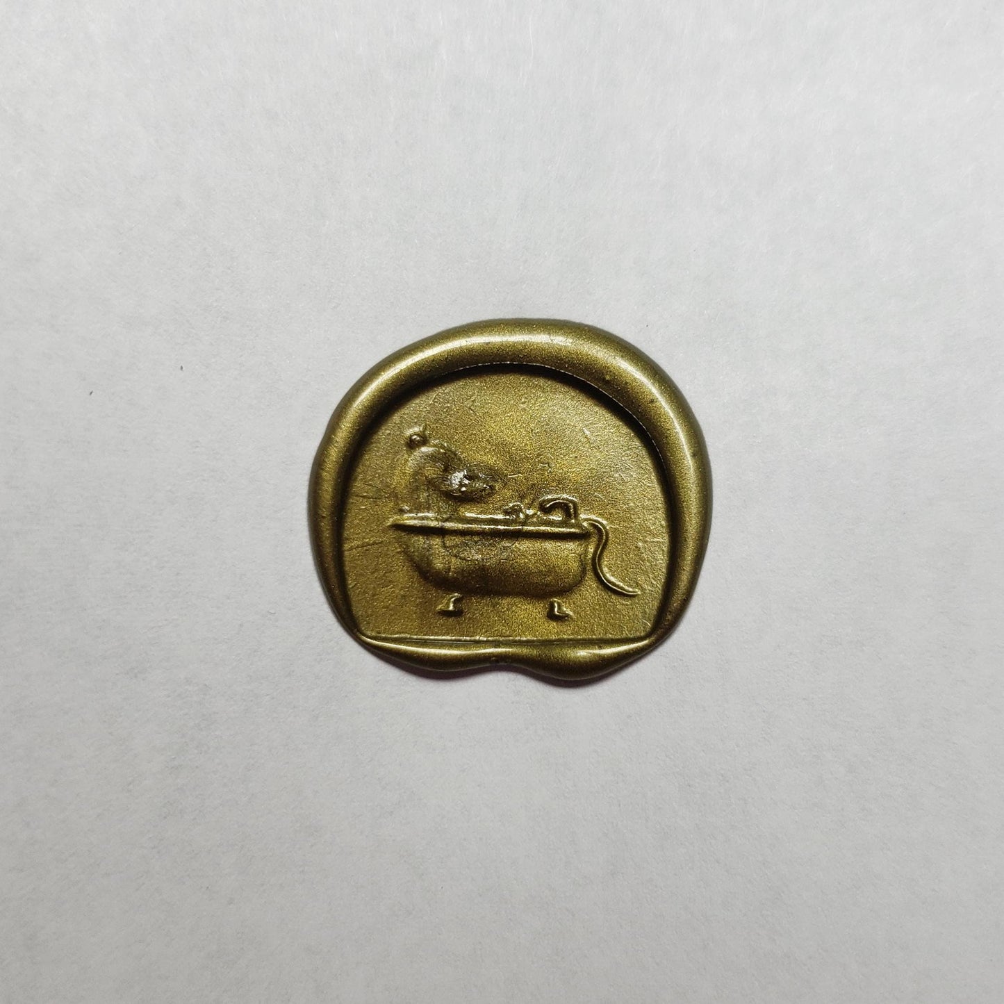 Bath mouse wax seal signet ring