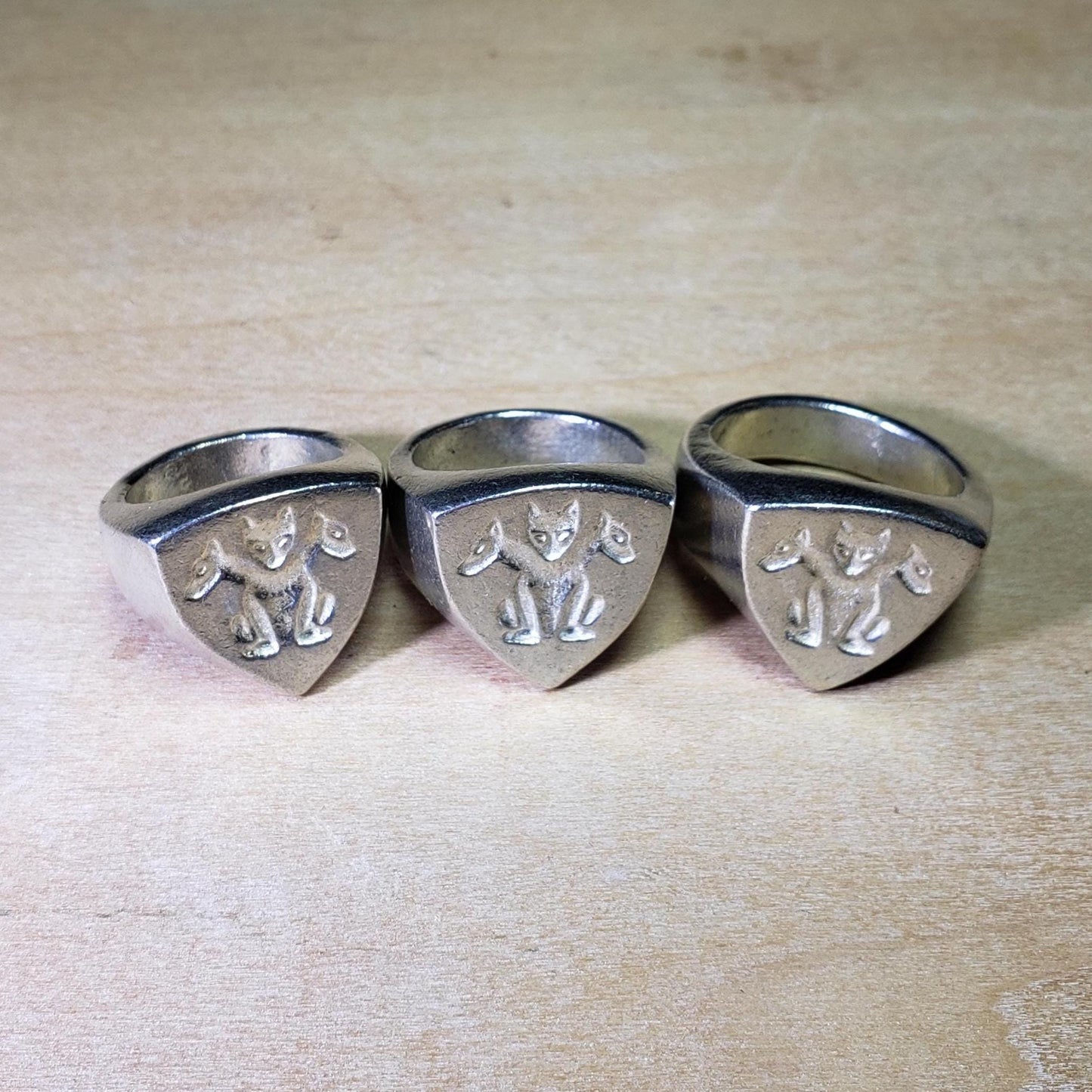Cerberus wax seal signet ring