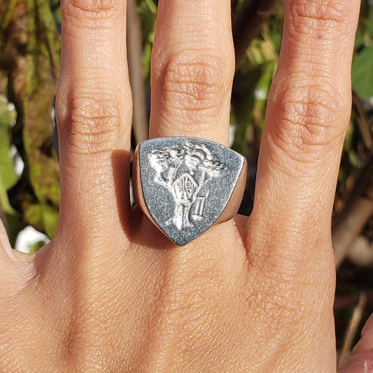 Treehouse wax seal signet ring