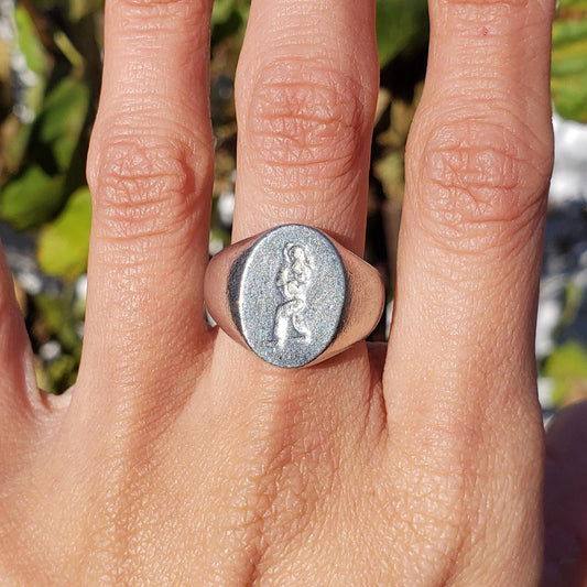 Bagua Zhang wax seal signet ring