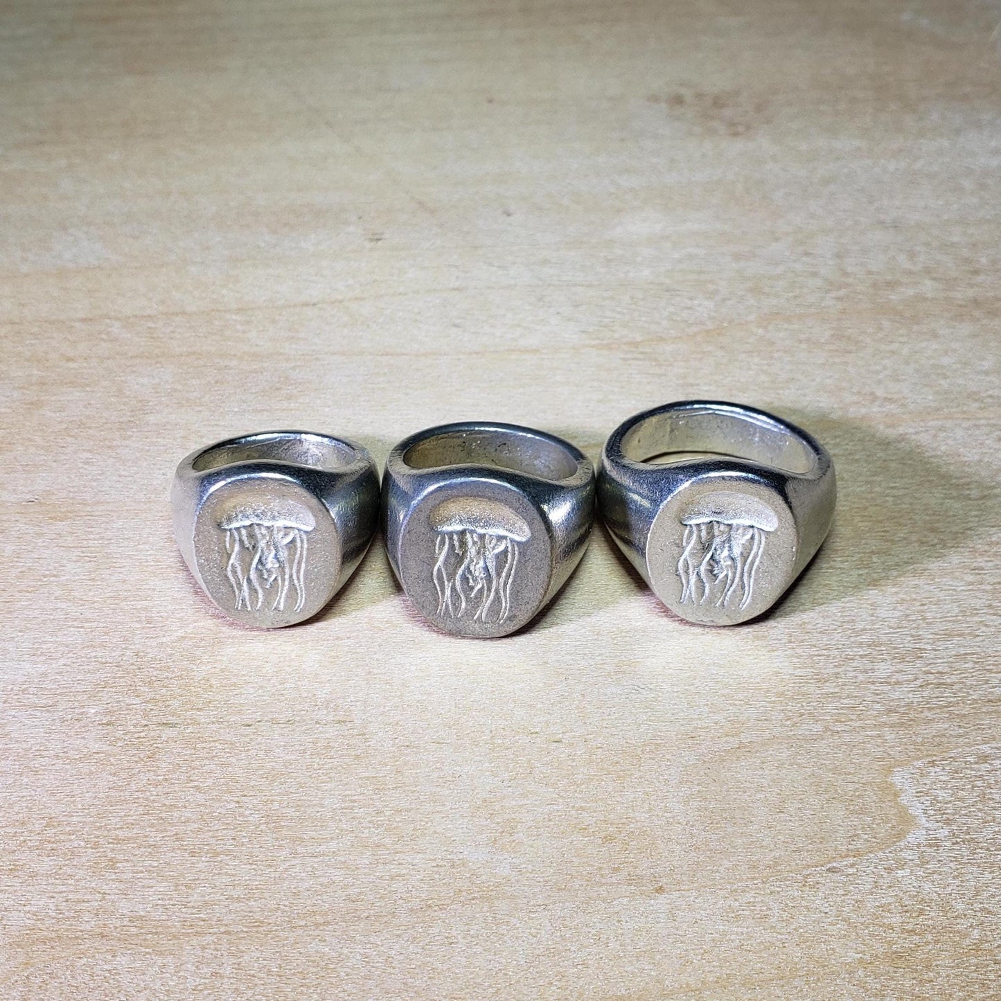Jellyfish wax seal signet ring