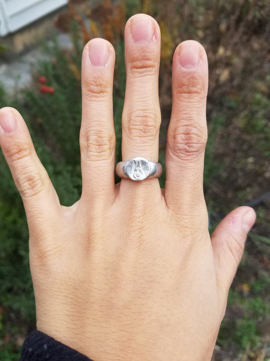 Yoni wax seal Signet ring