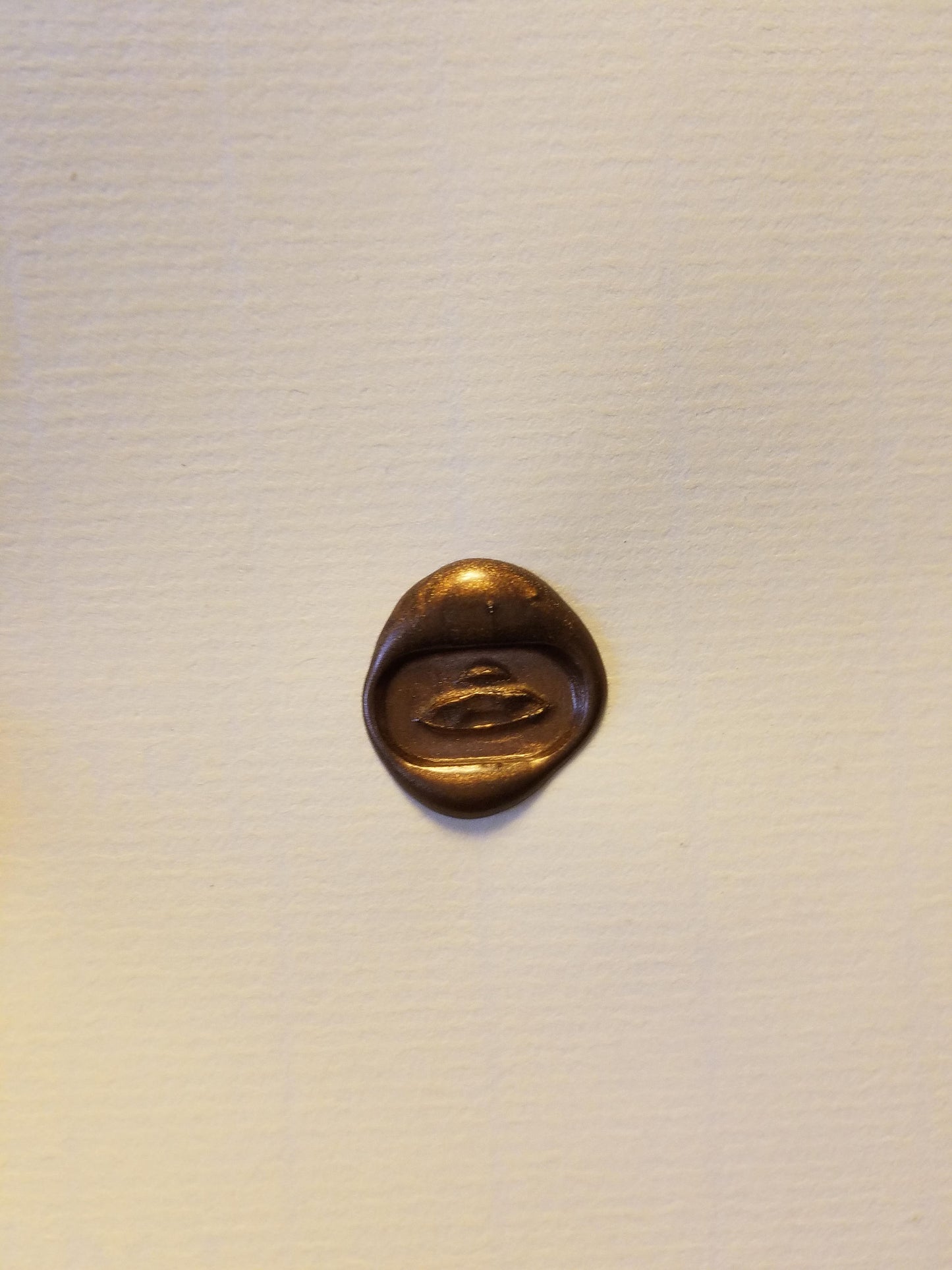 UFO wax seal signet ring