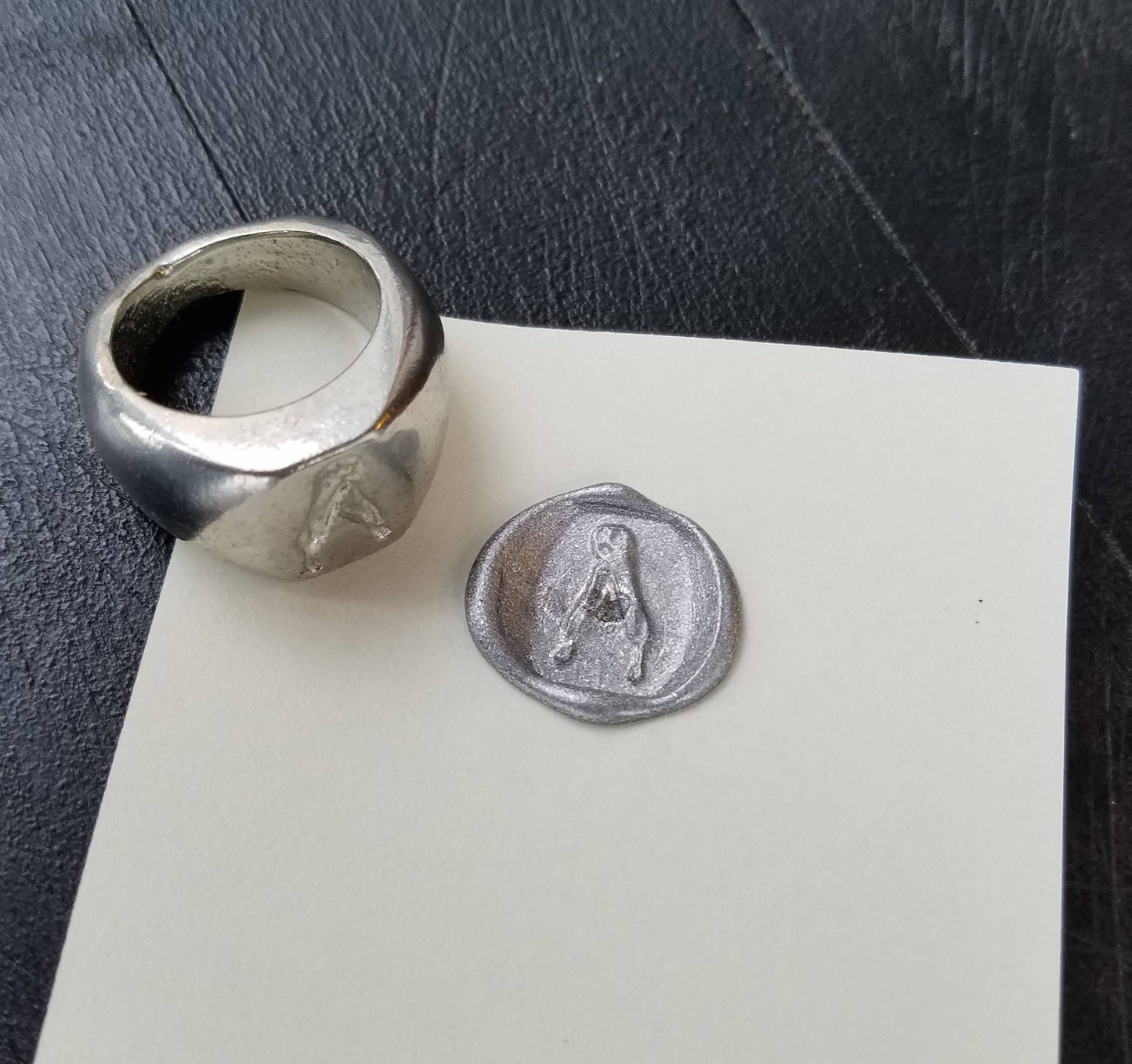 Fresno nightcrawler cryptid wax seal signet ring