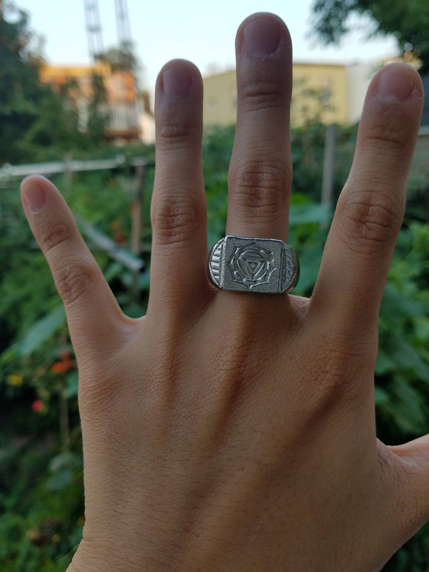 Kali Yantra wax seal signet ring