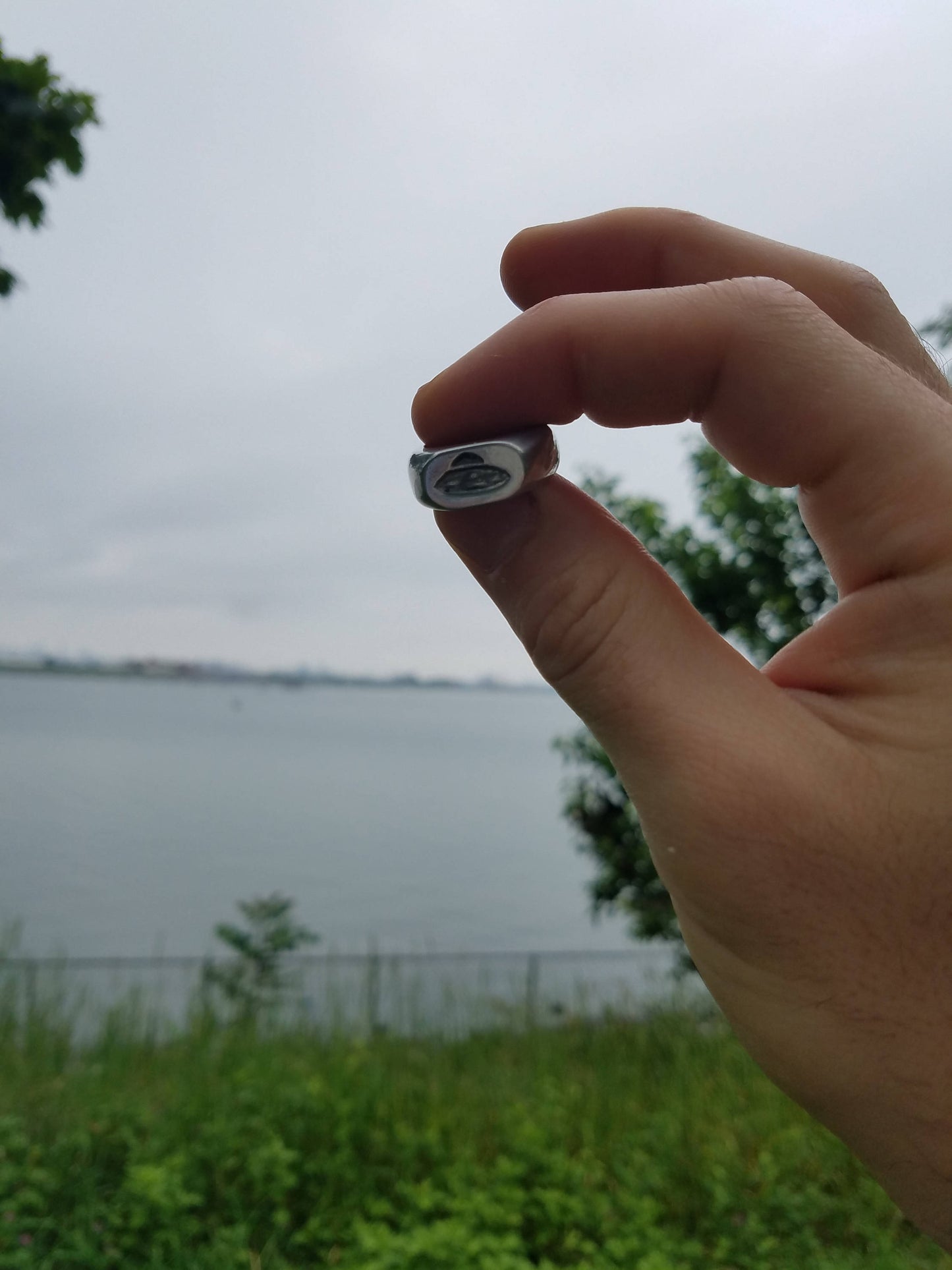 UFO wax seal signet ring