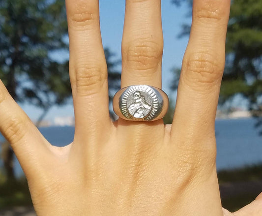 Bigfoot wax seal signet ring