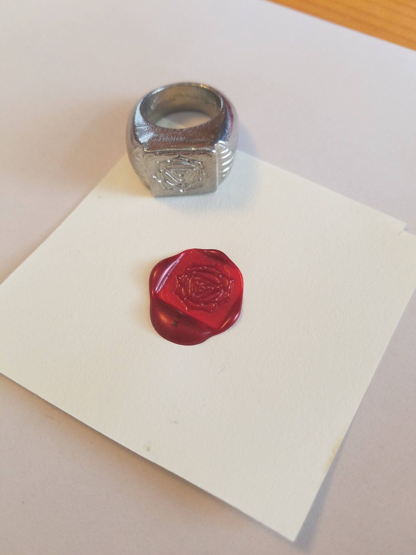 Kali Yantra wax seal signet ring