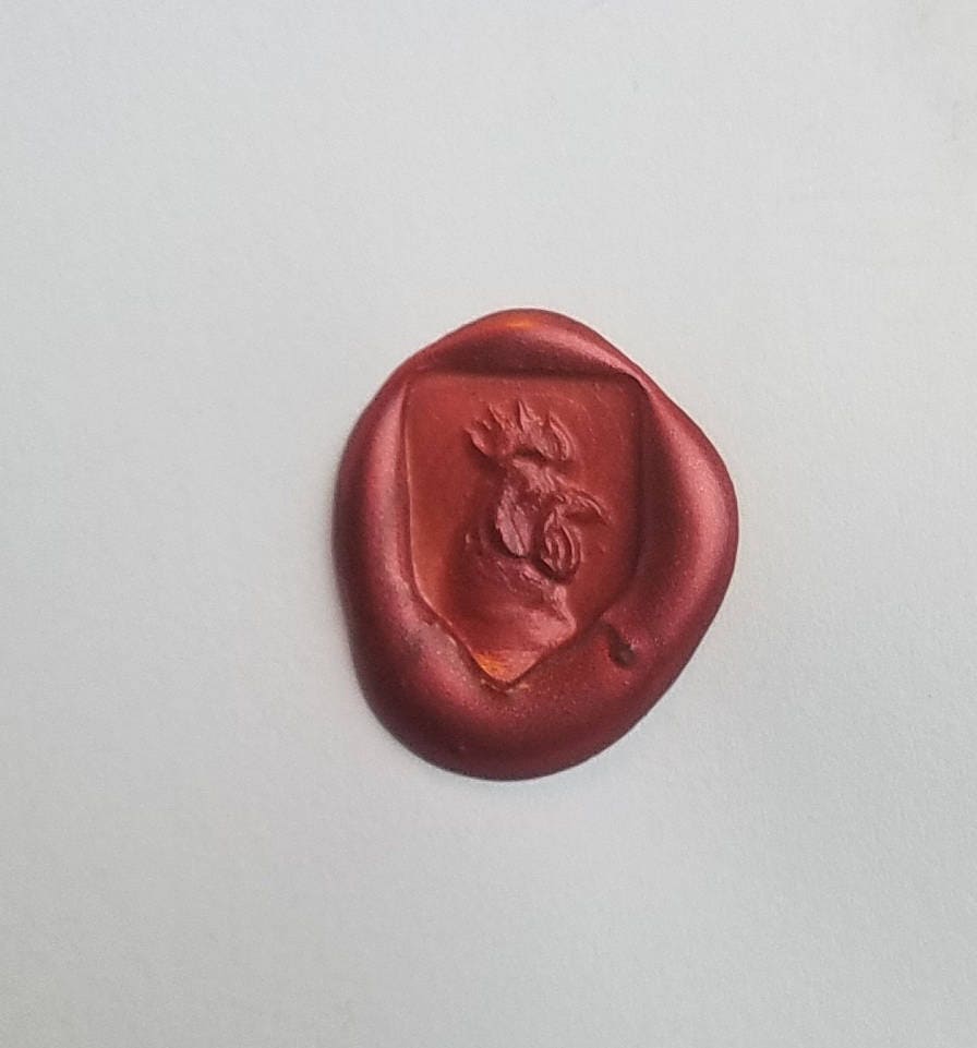 Cock head wax seal signet ring