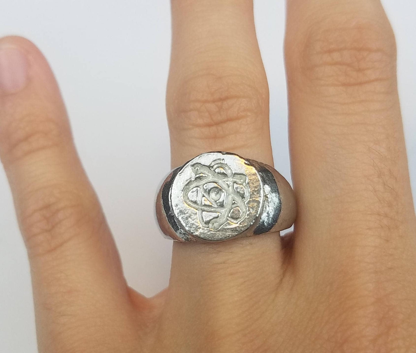 The power of the atom wax seal signet ring