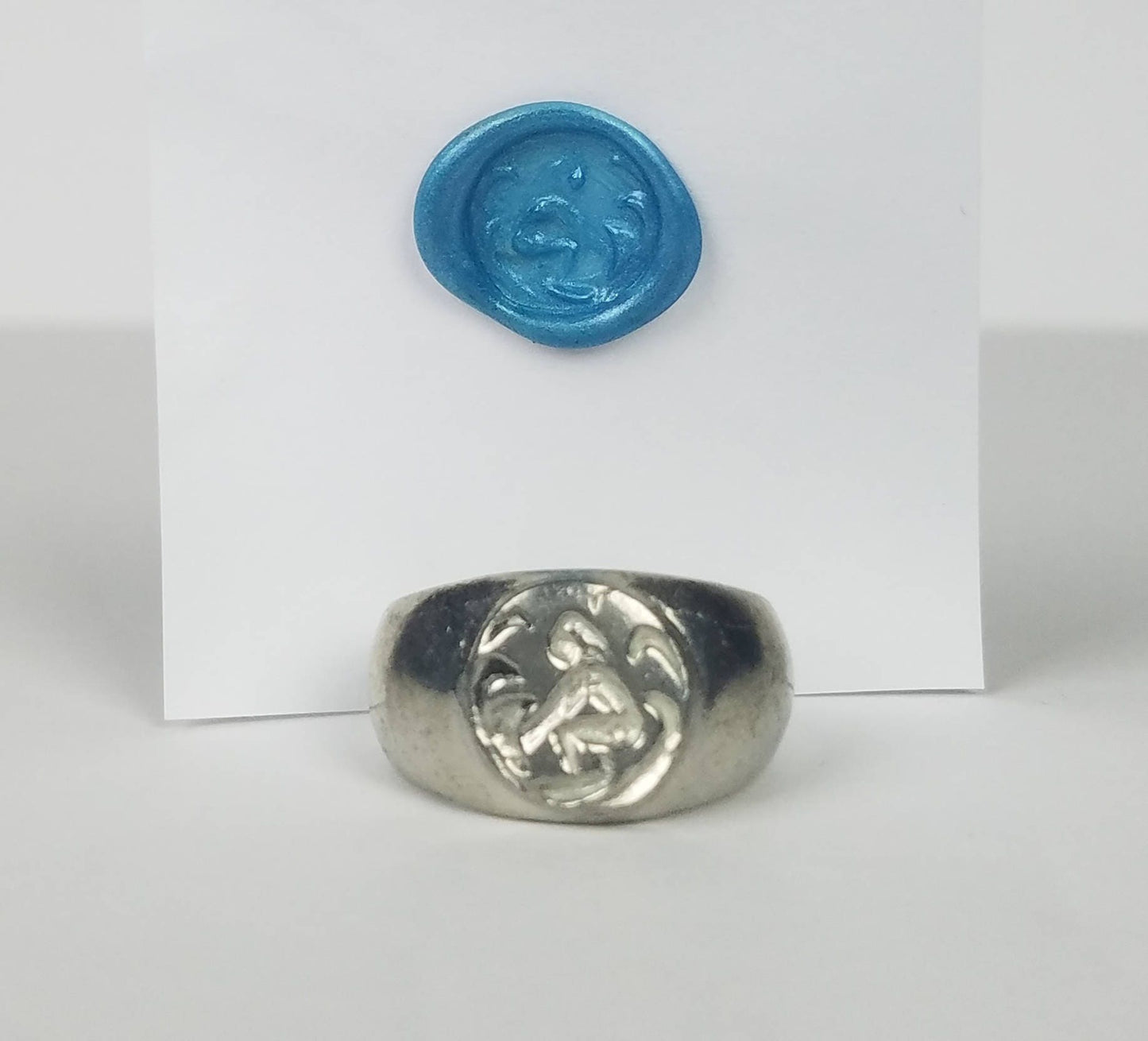 Surfer wax seal signet ring