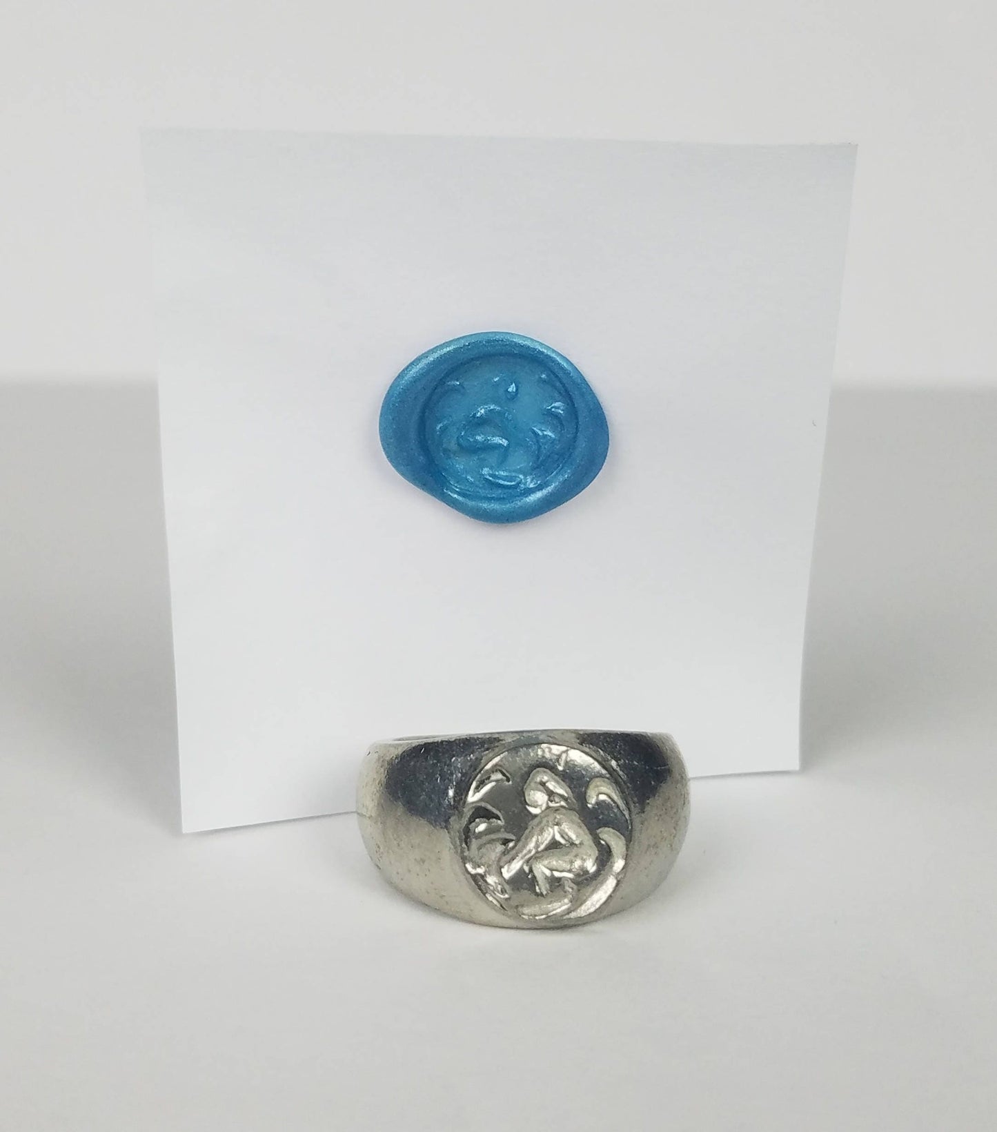 Surfer wax seal signet ring