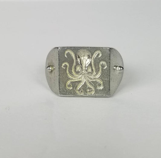 Octopus wax seal signet ring