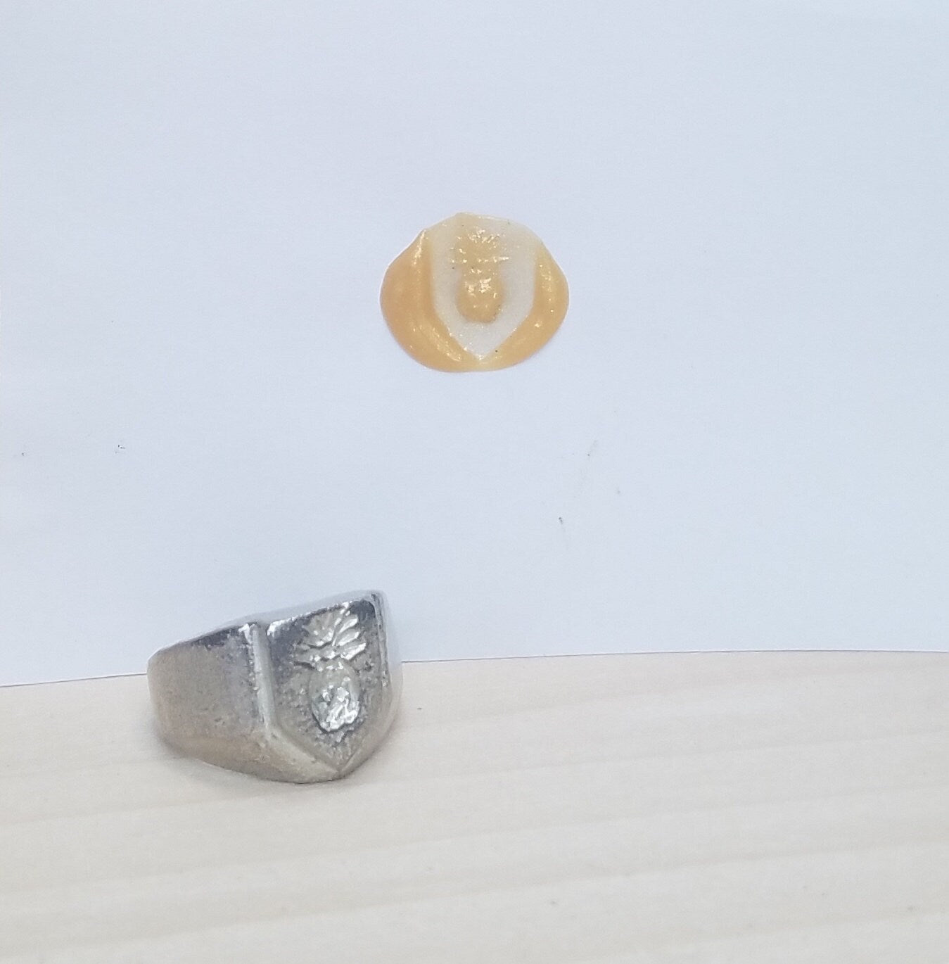 pineapple wax seal signet ring