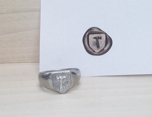 Handyman hammer wax seal signet ring