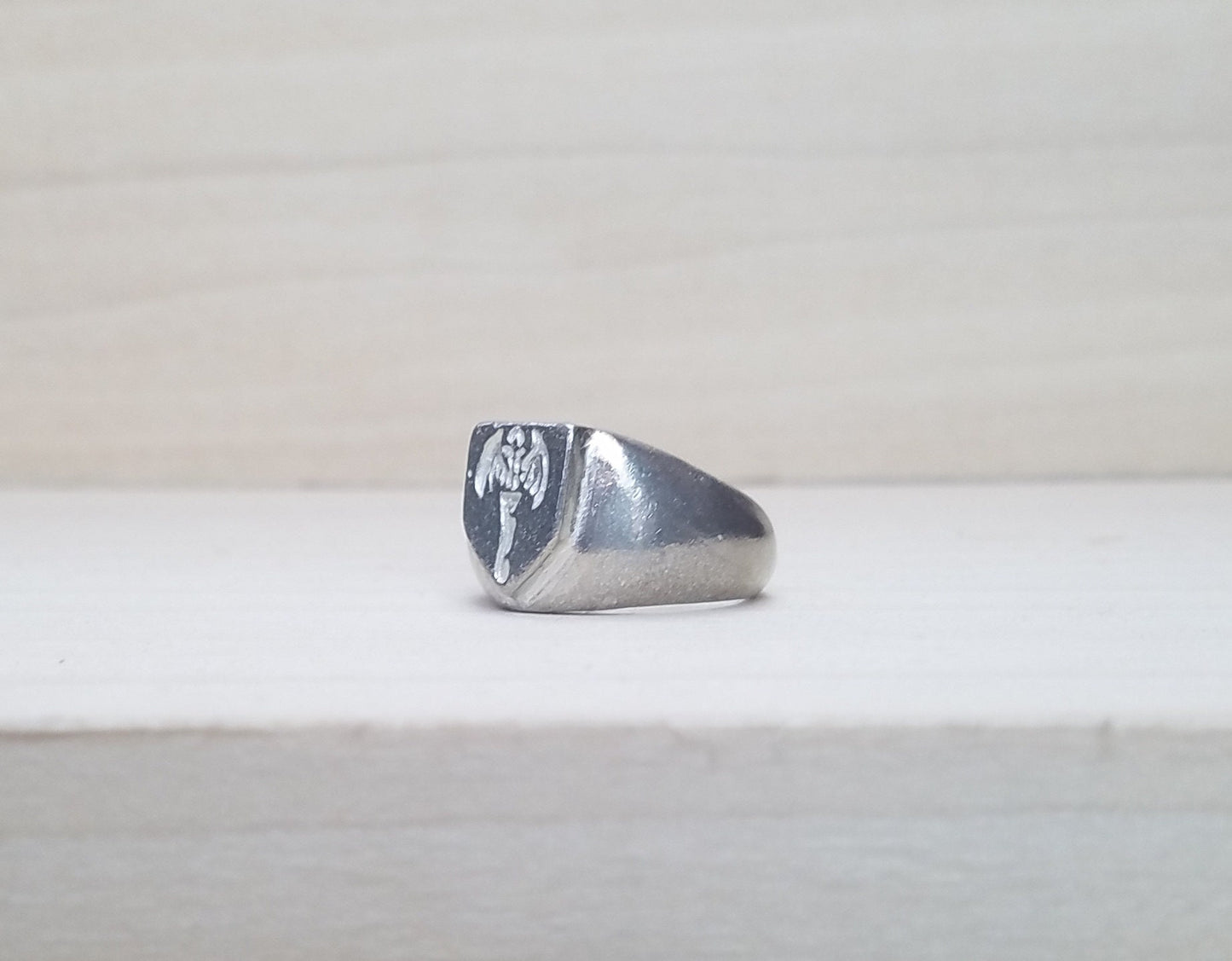 Bat-tle axe wax seal signet ring