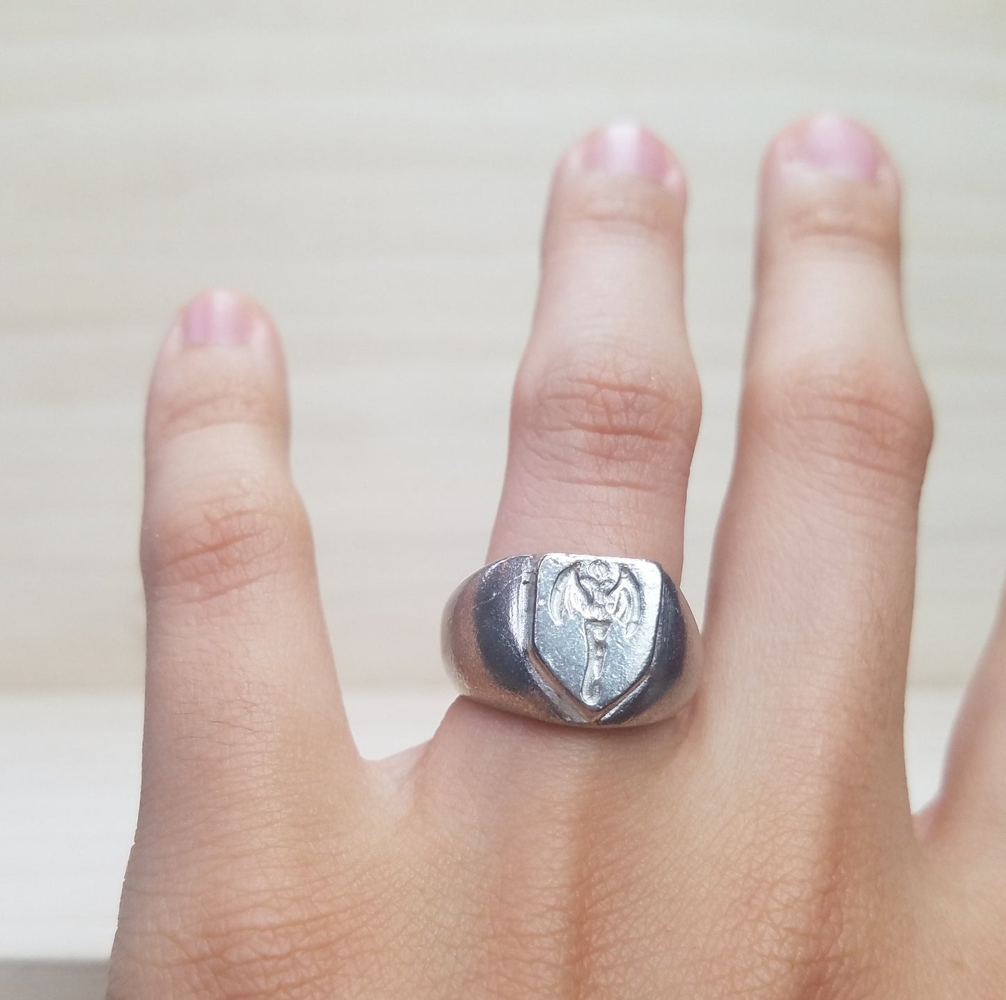 Bat-tle axe wax seal signet ring