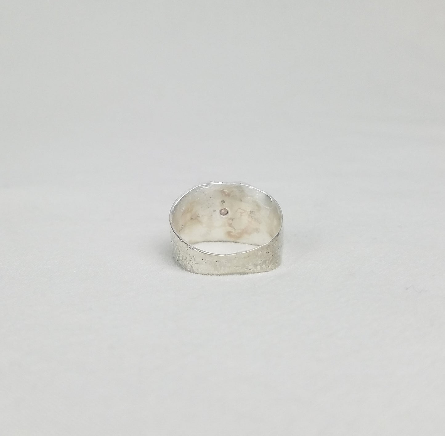 andalusite sterling silver orange peel ring.