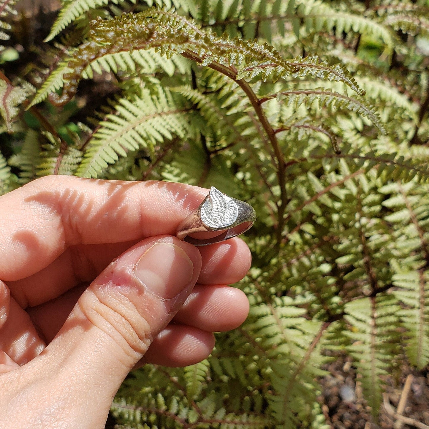 Fire Fern wax seal signet ring