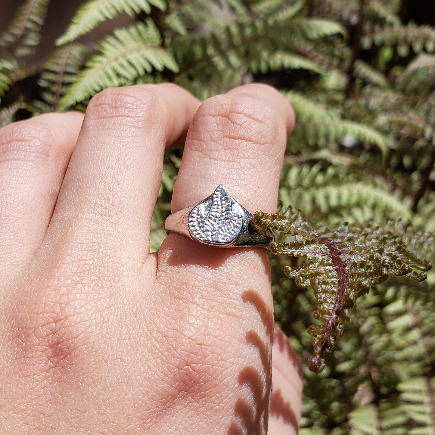 Fire Fern wax seal signet ring