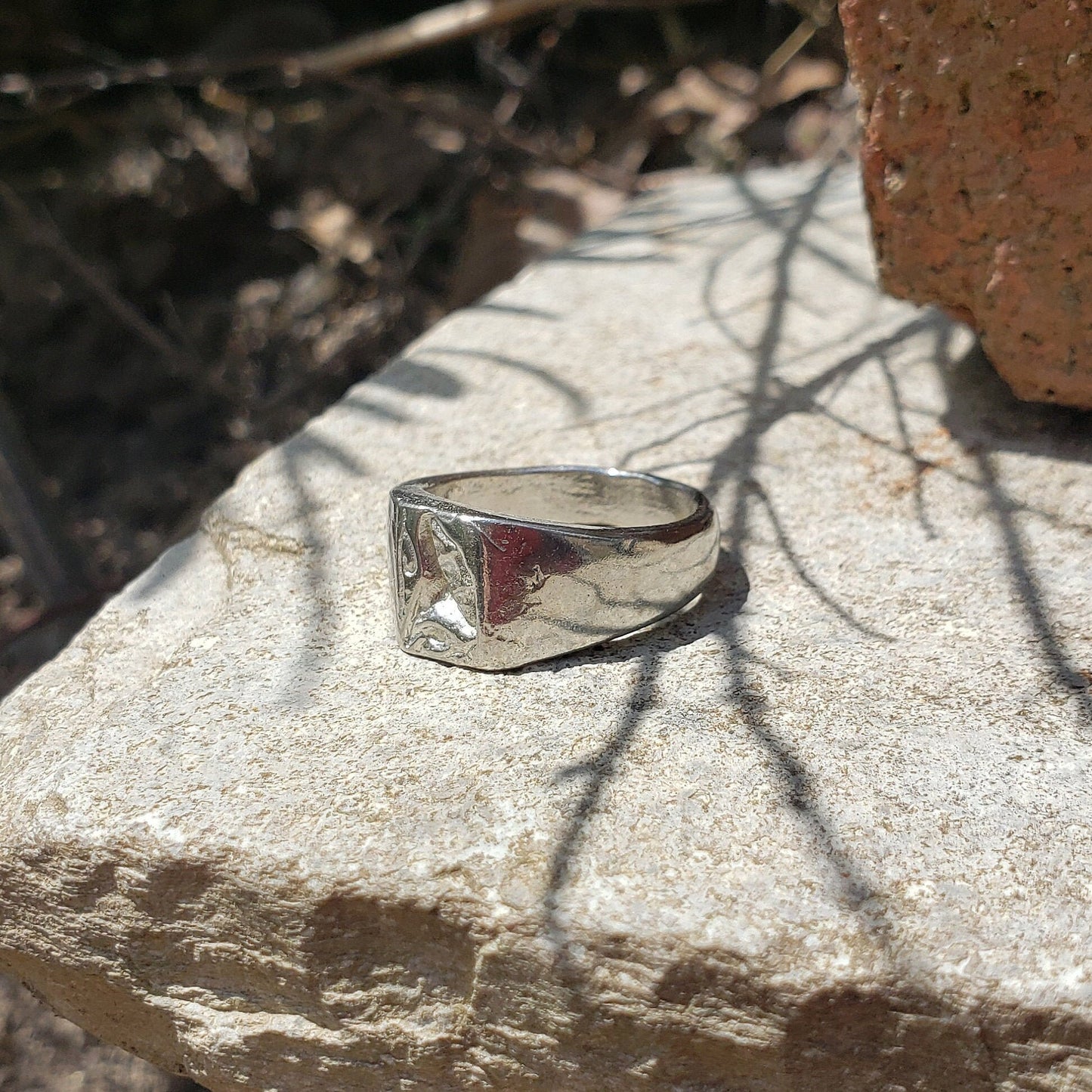 Morning glory wax seal signet ring