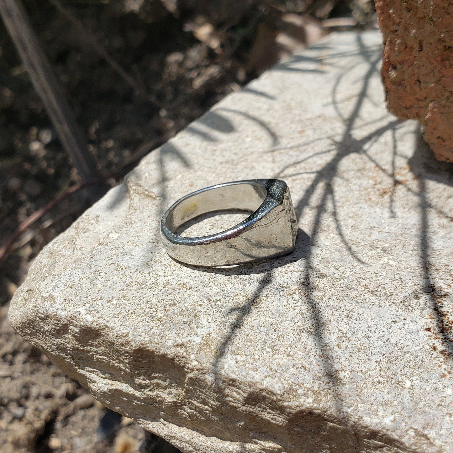 Morning glory wax seal signet ring