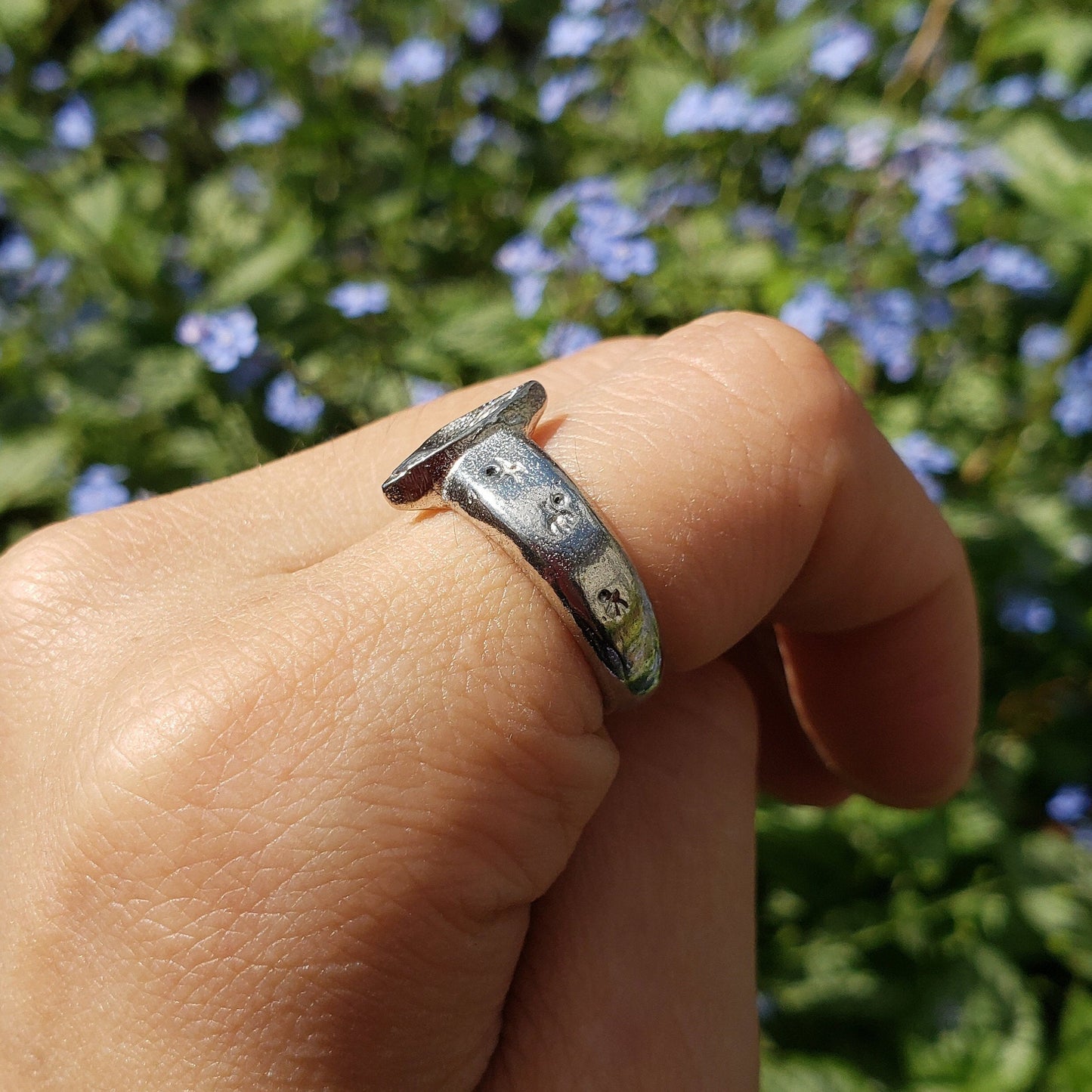 UFO visitors wax seal signet ring