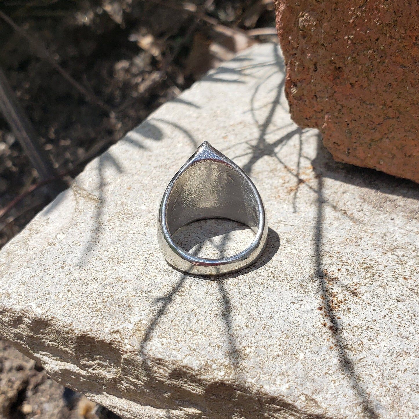 Rose blooming in the window wax seal signet ring