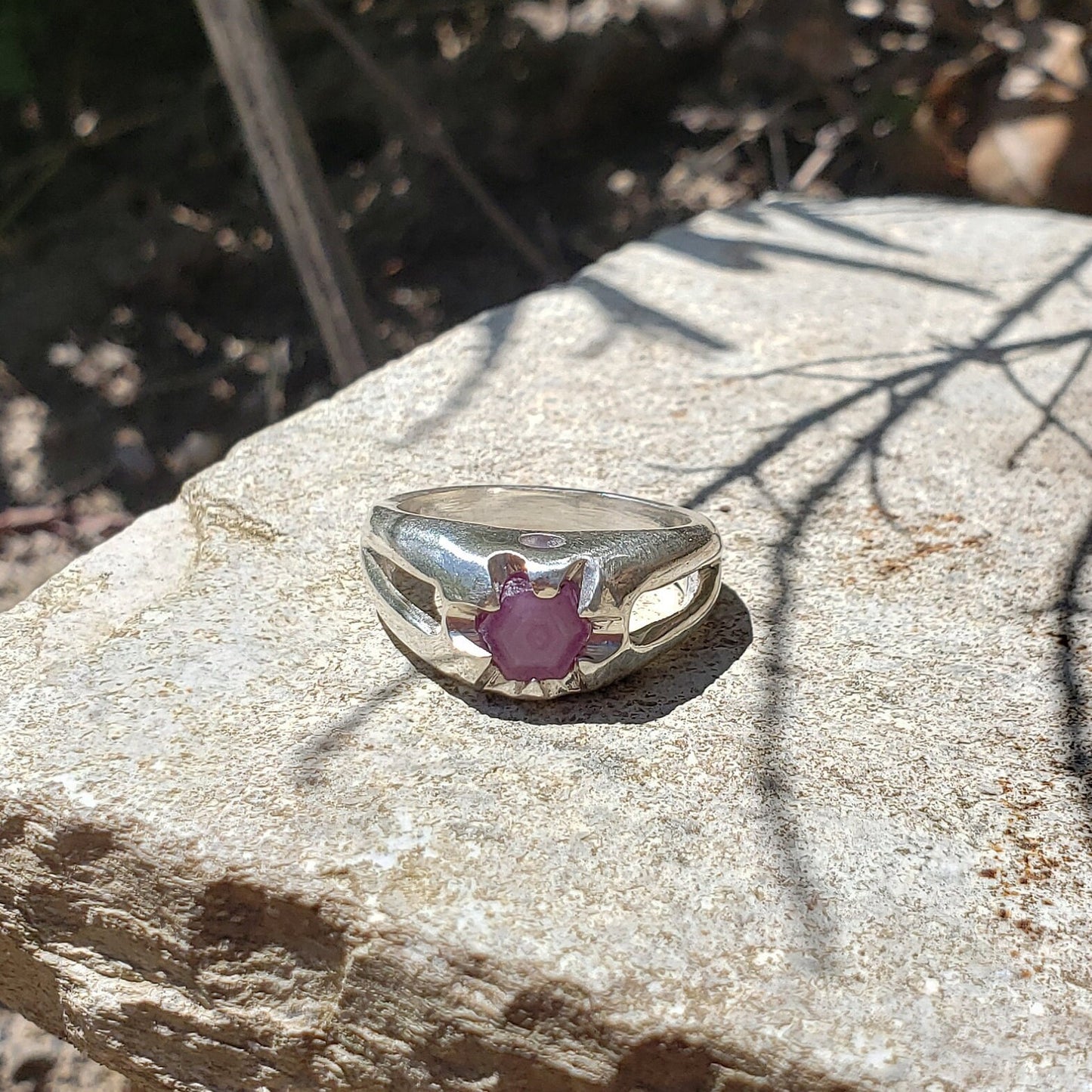 Raw Ruby Crystal Ring