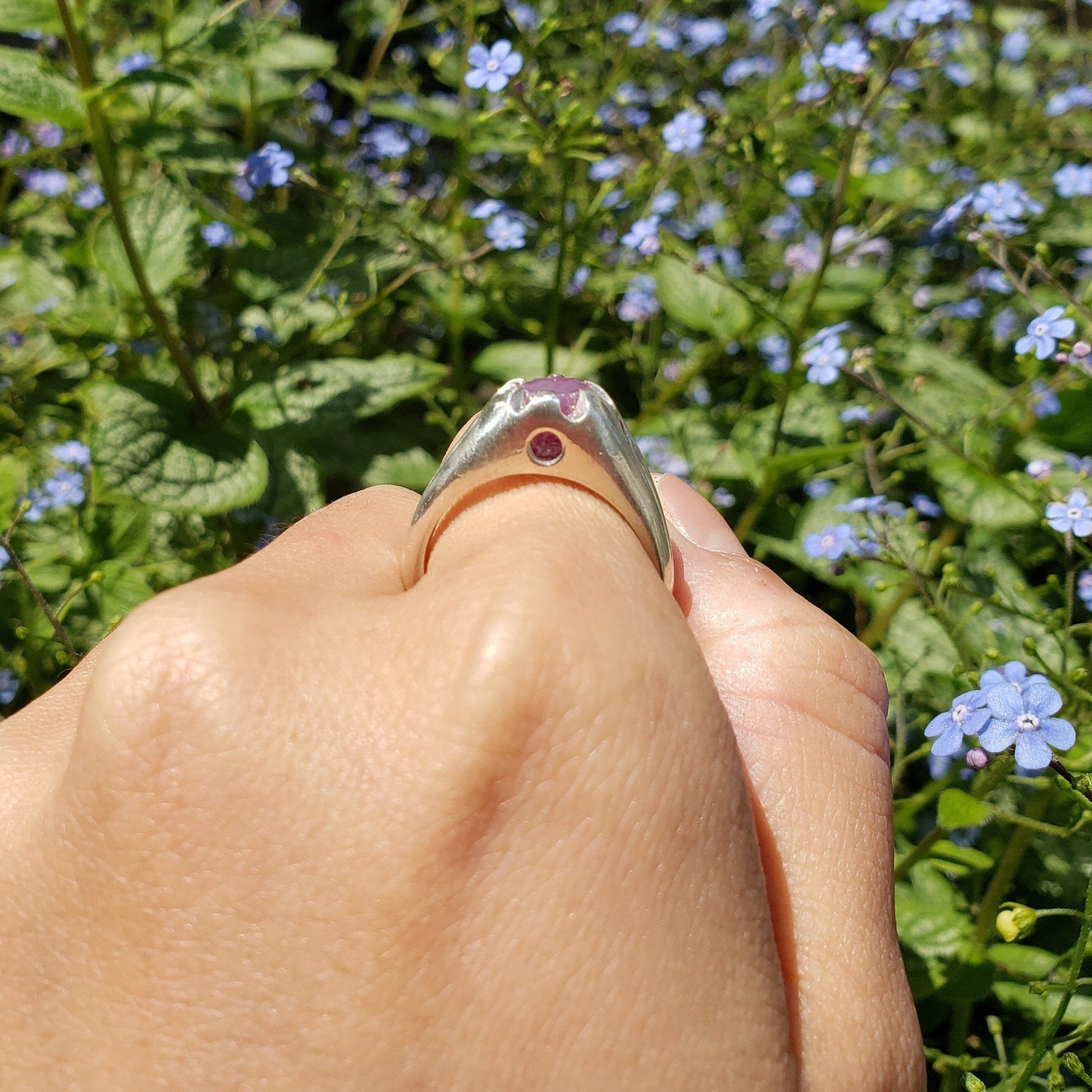 Raw Ruby Crystal Ring