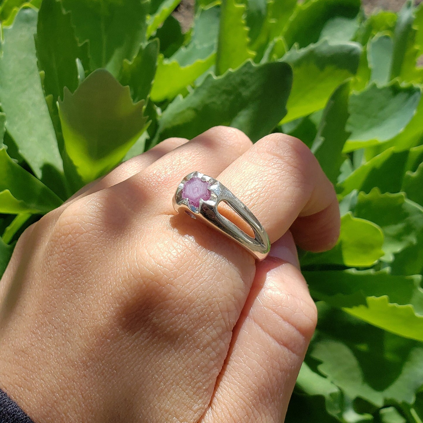 Raw Ruby Crystal Ring