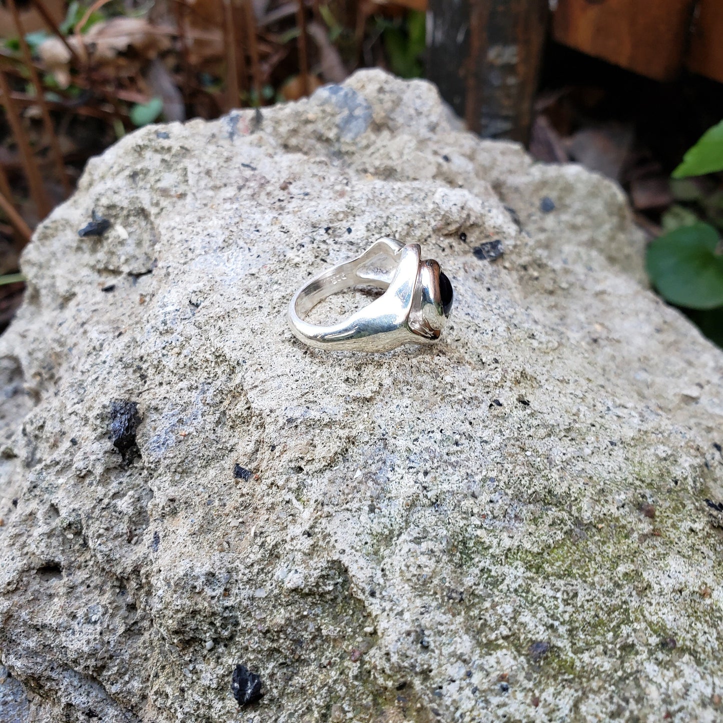 Star Sapphire sterling silver expose ring