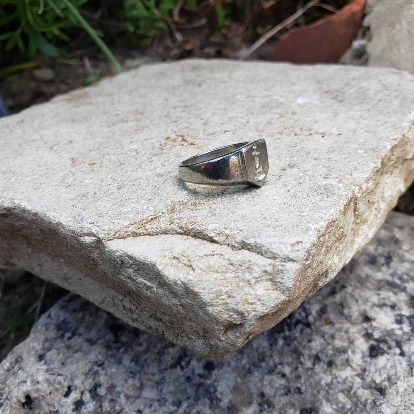 Sword in the stone wax seal signet ring