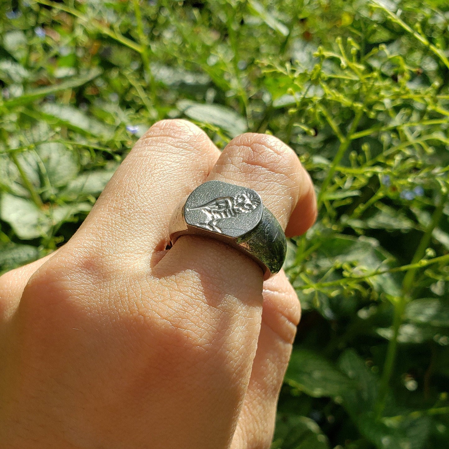 Athena Owl signet ring