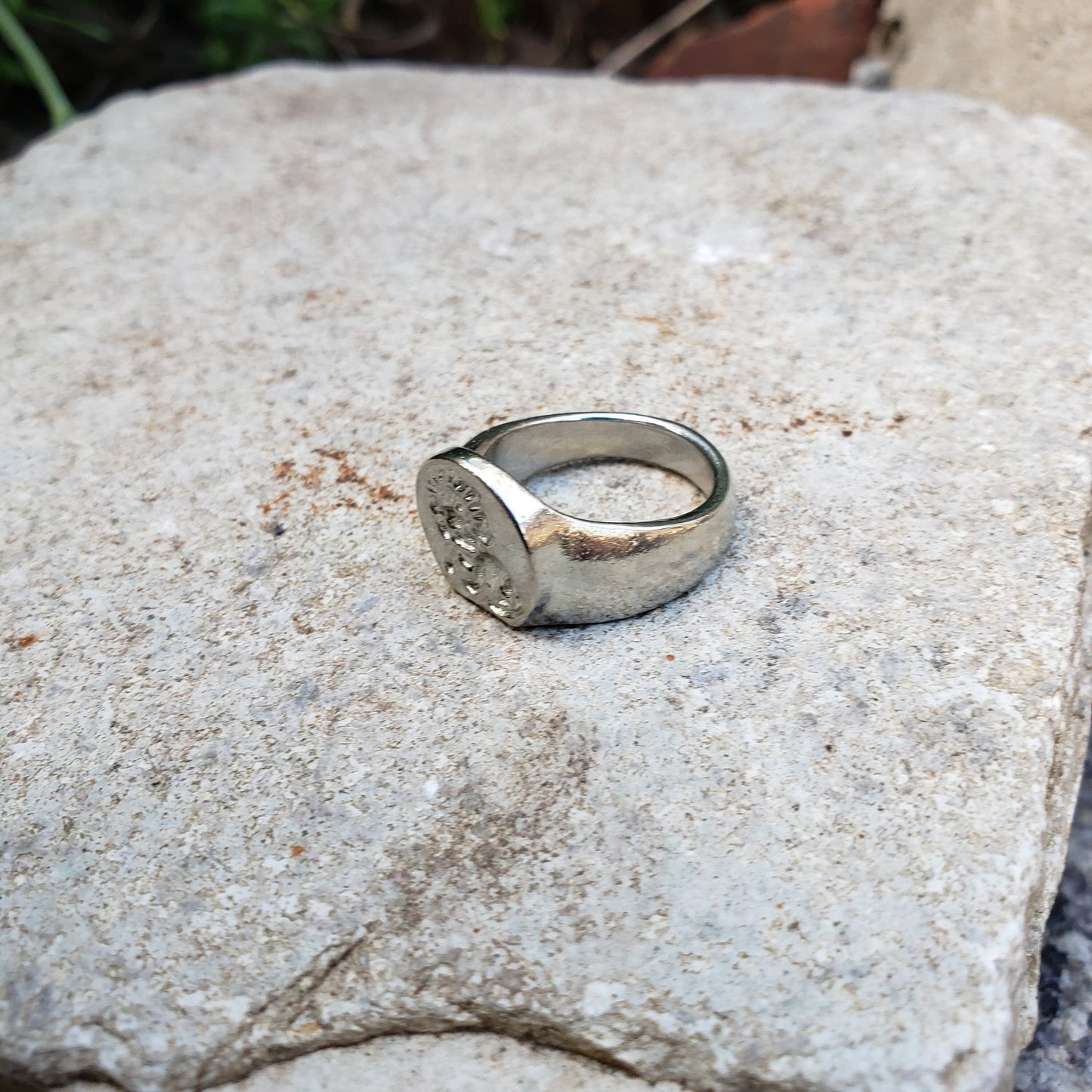 Lion wax seal signet ring