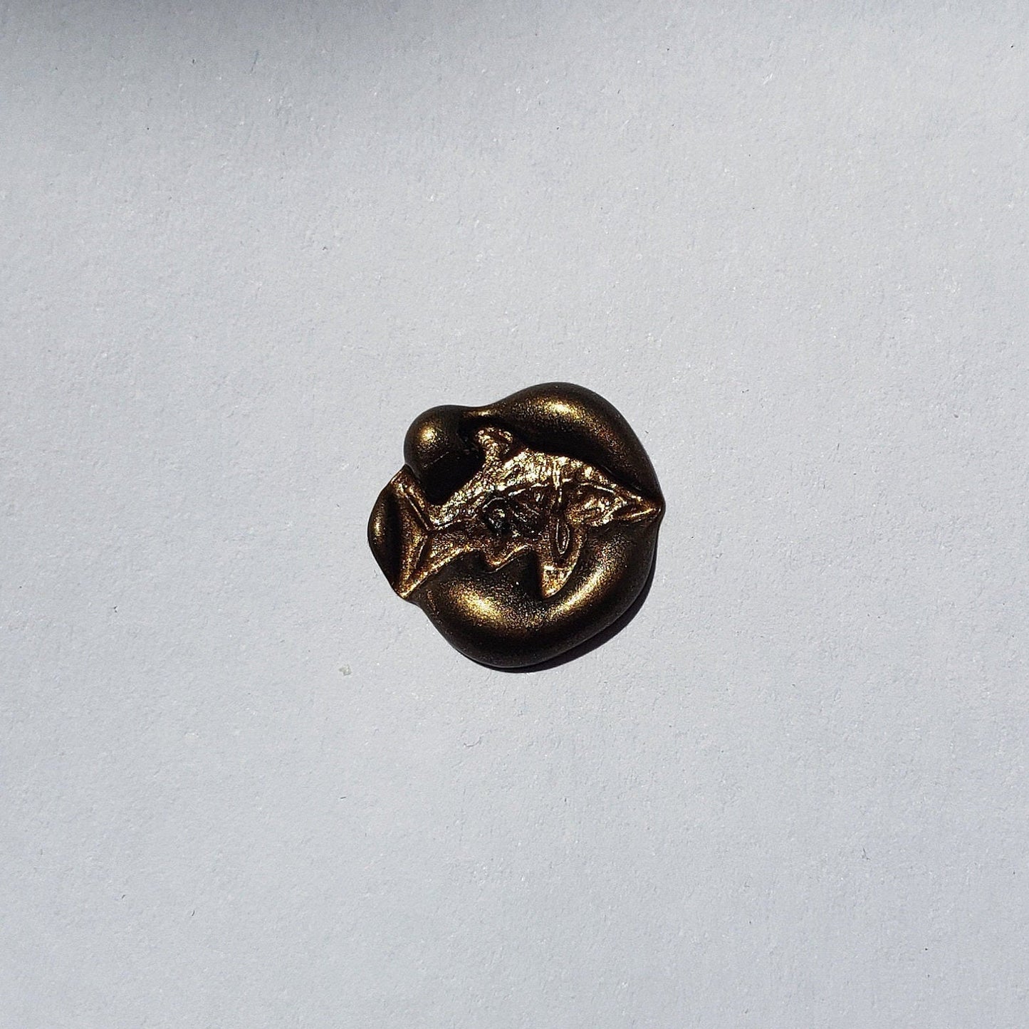 Ichthyosaur fossil wax seal signet ring