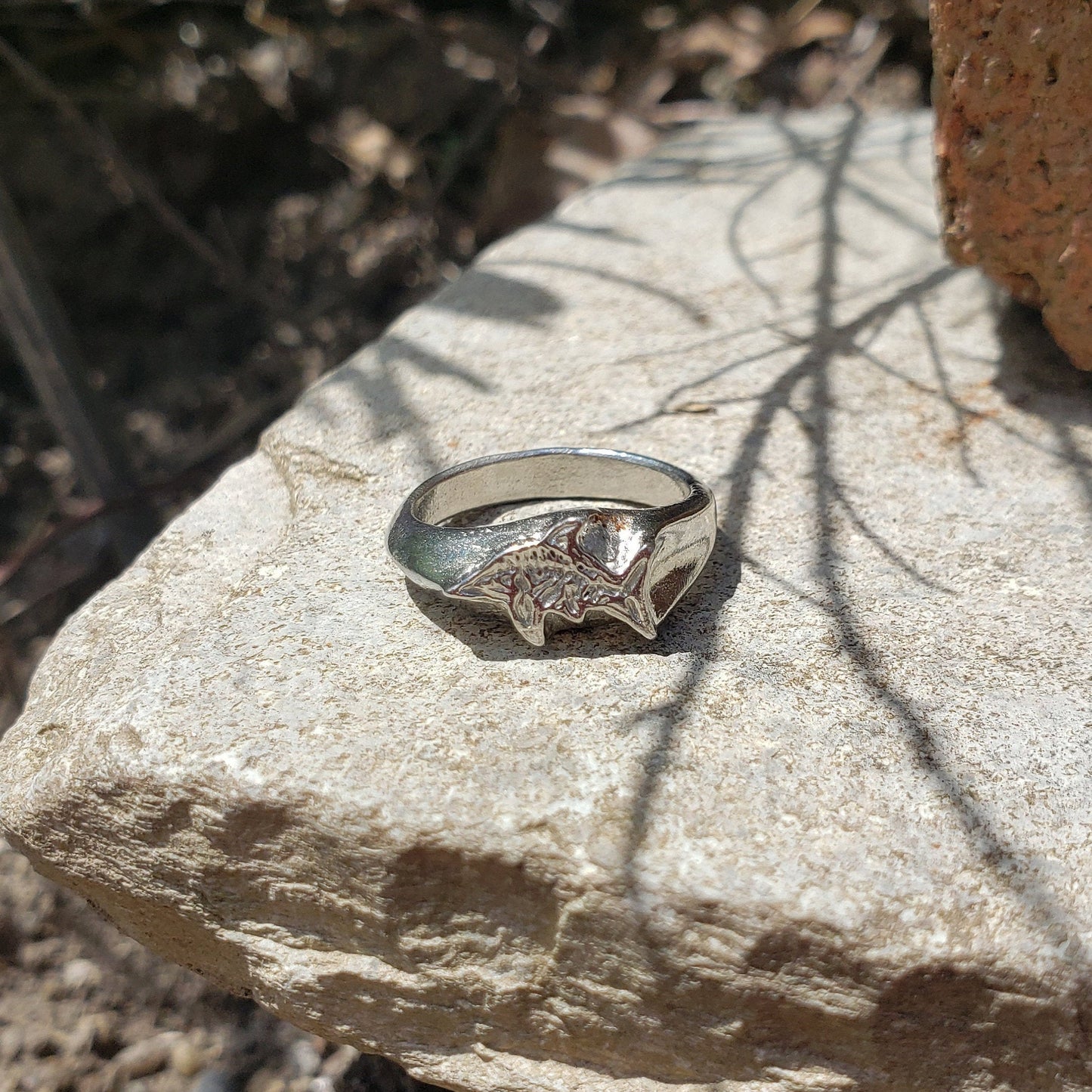 Ichthyosaur fossil wax seal signet ring