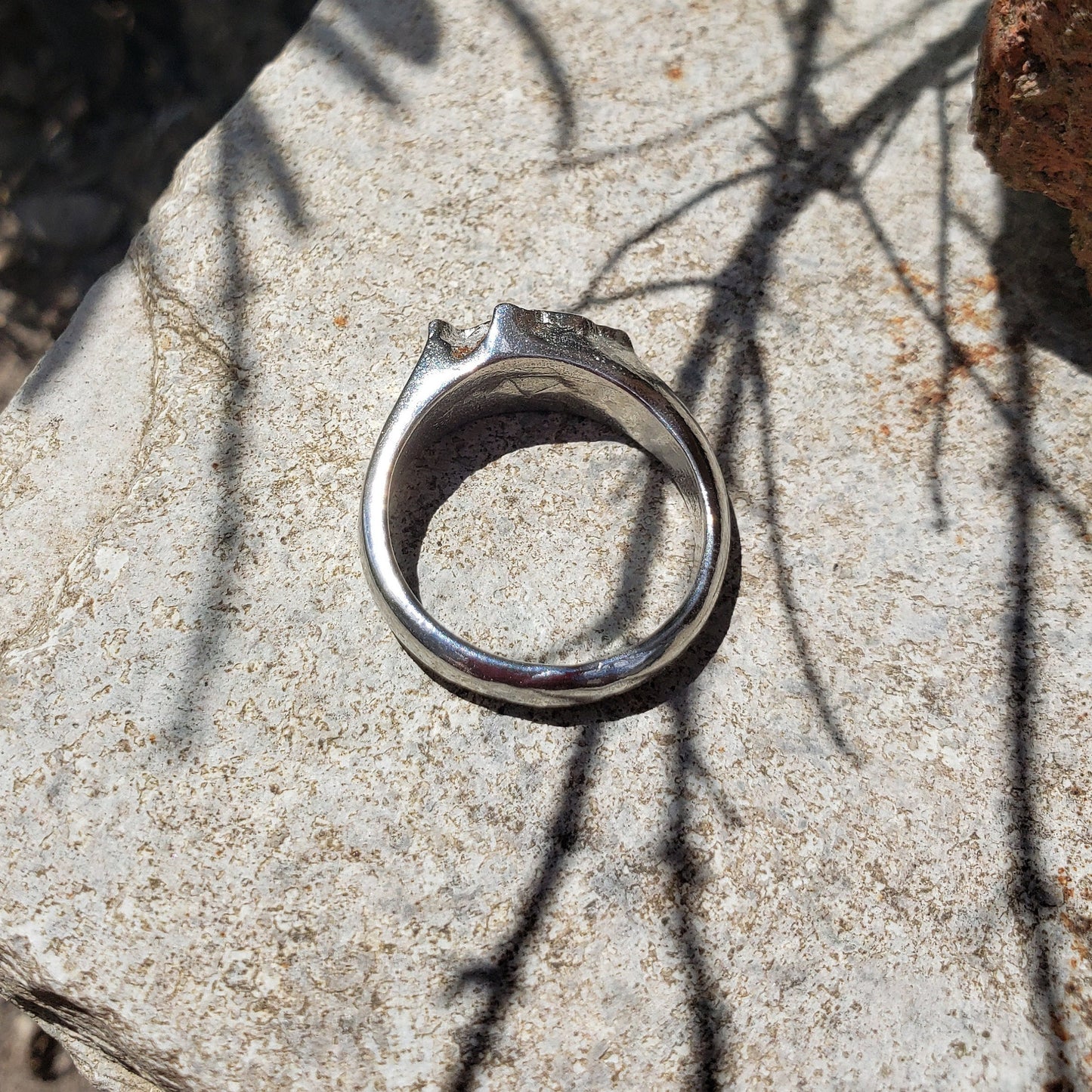 Ichthyosaur fossil wax seal signet ring