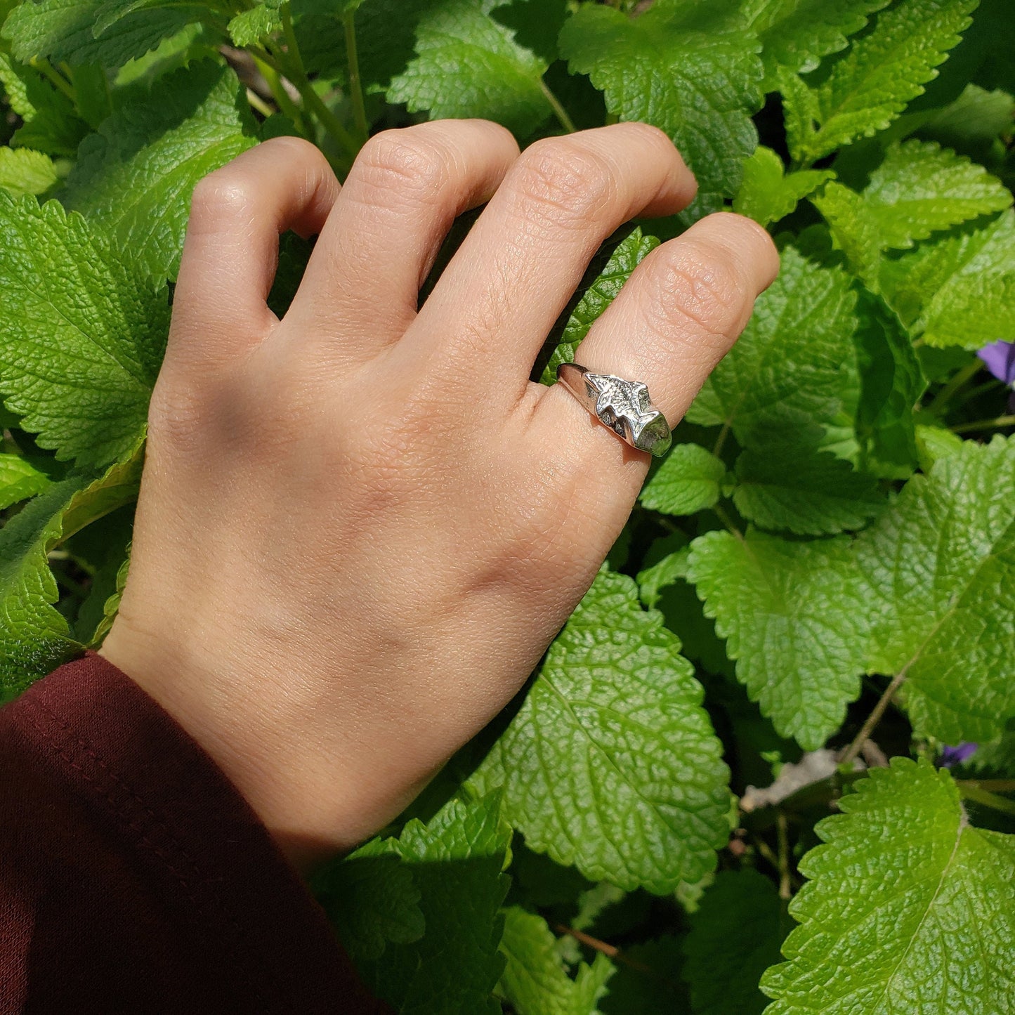 Ichthyosaur fossil wax seal signet ring