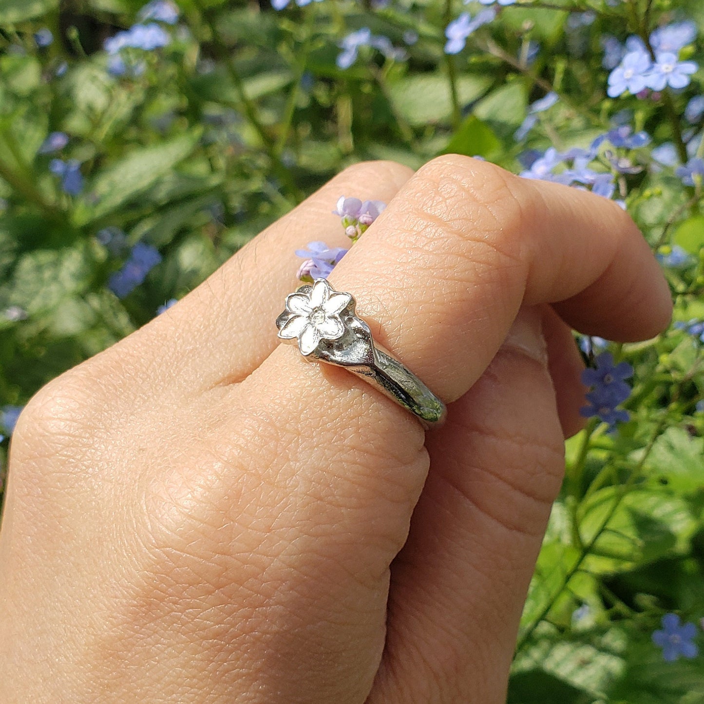 Daisy blossom wax seal signet ring