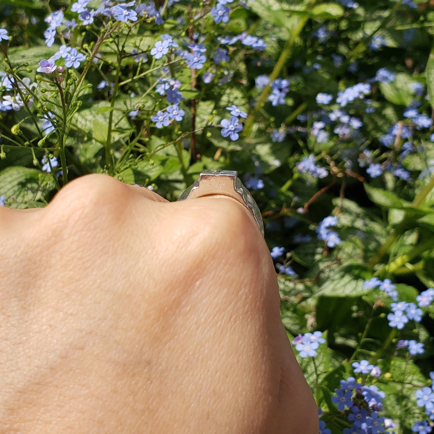 Rose blooming in the window wax seal signet ring