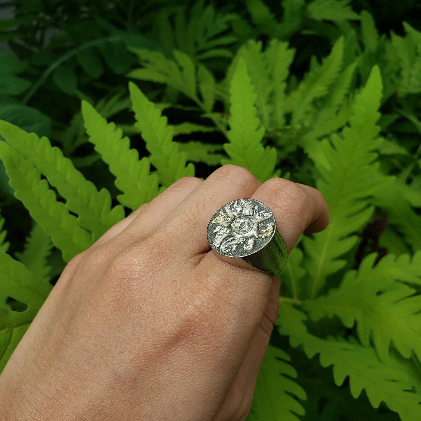 tentacle monster wax seal signet ring