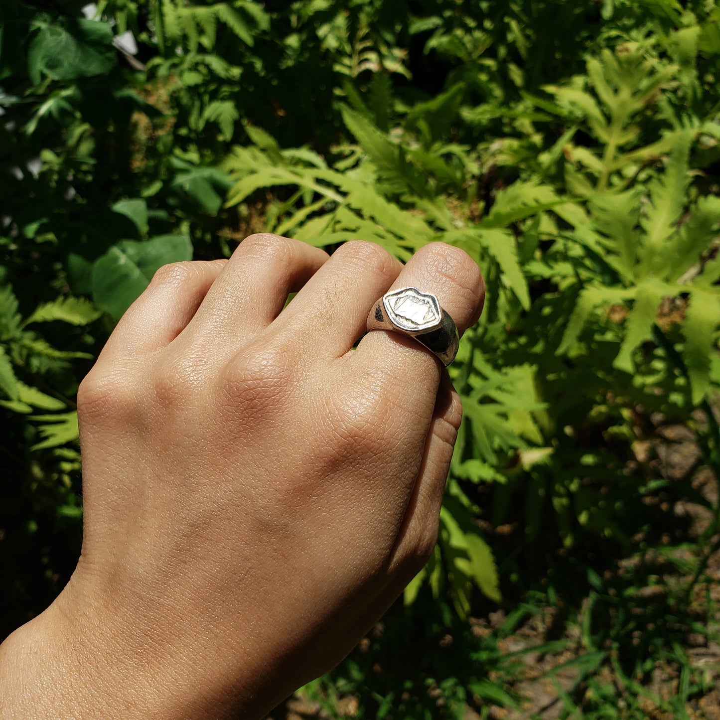 Vampire bite wax seal signet ring