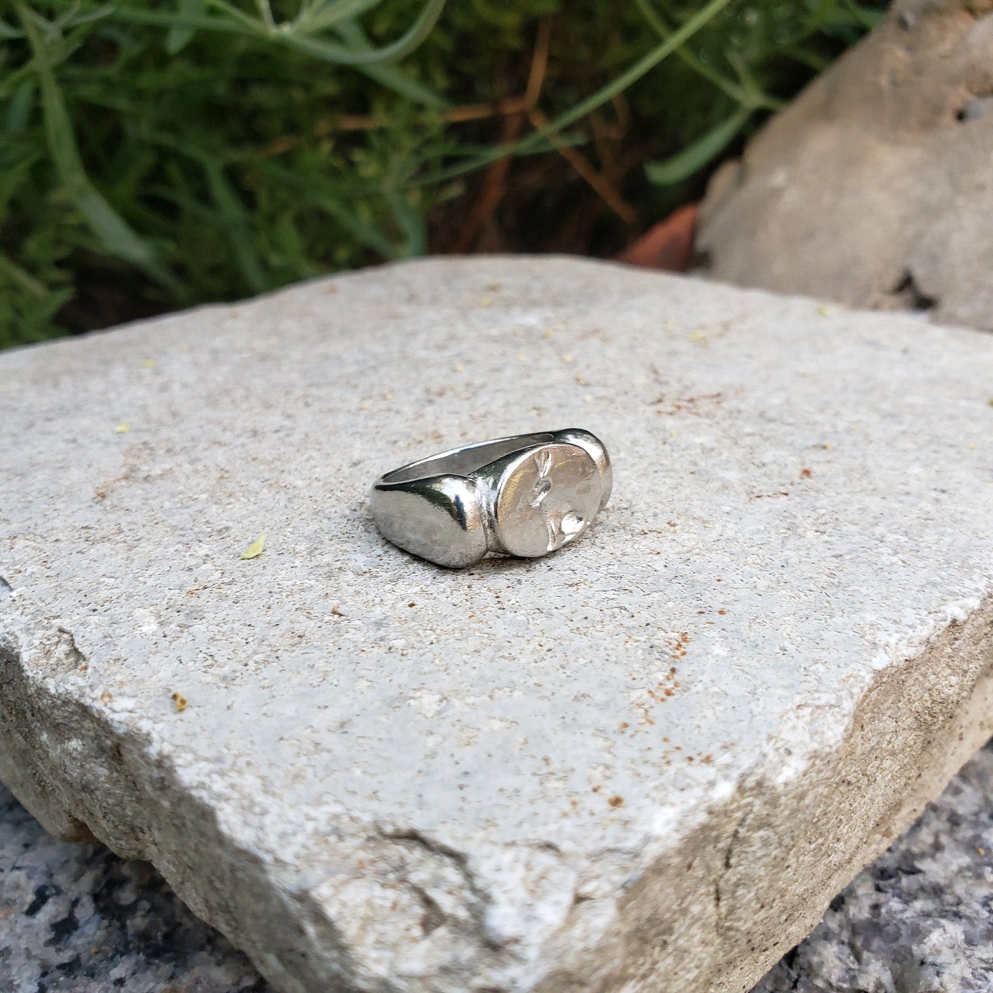 Bunny rabbit wax seal signet ring