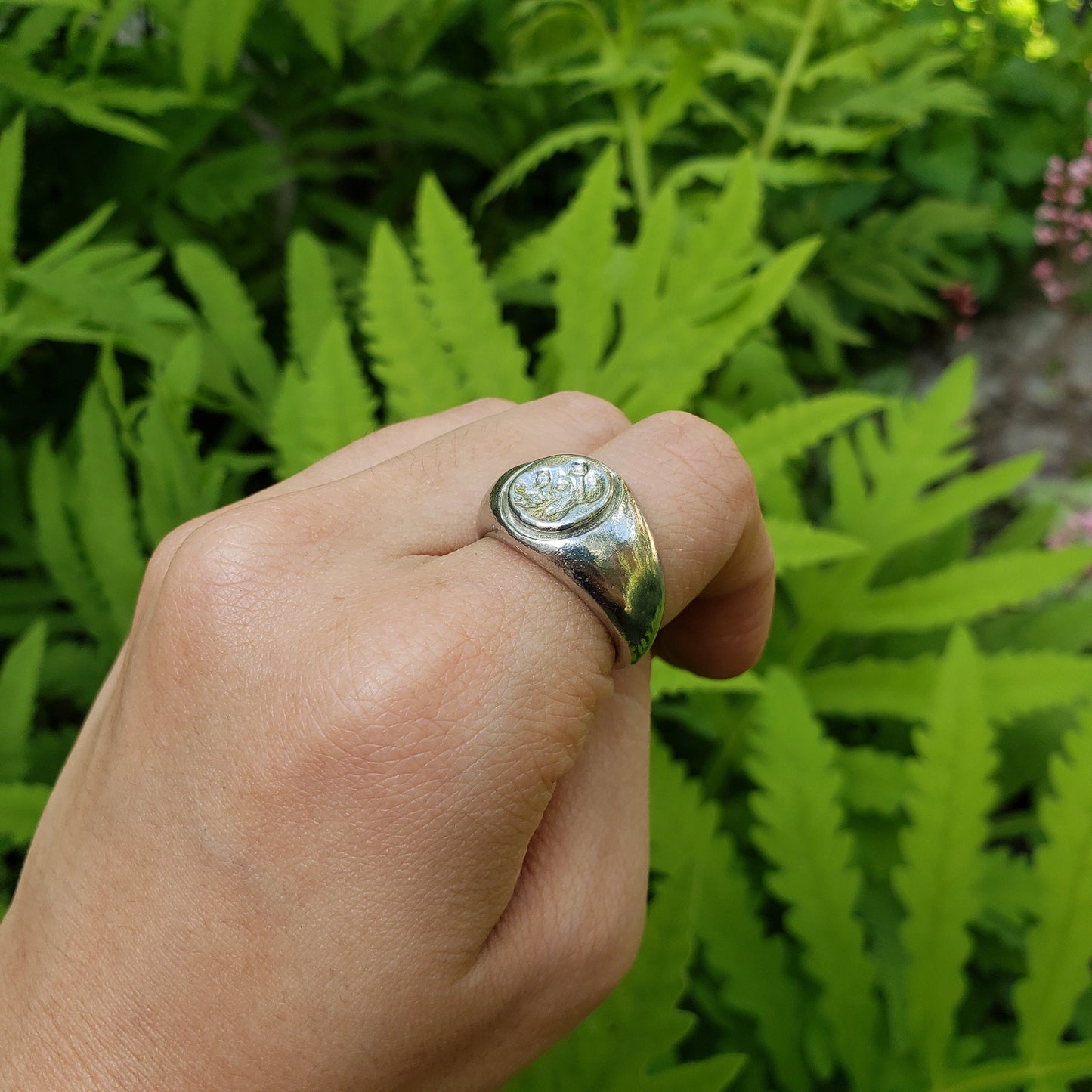 Aviator parrot wax seal signet ring