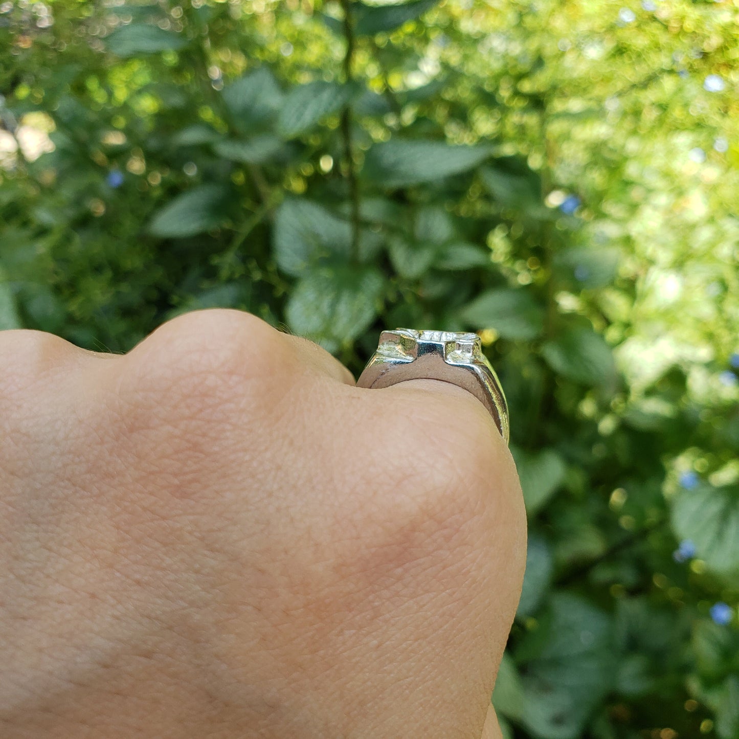 Shadow puppet dog wax seal signet ring