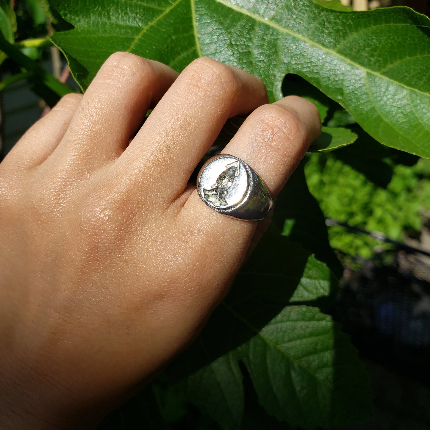 cuttlefish wax seal signet ring