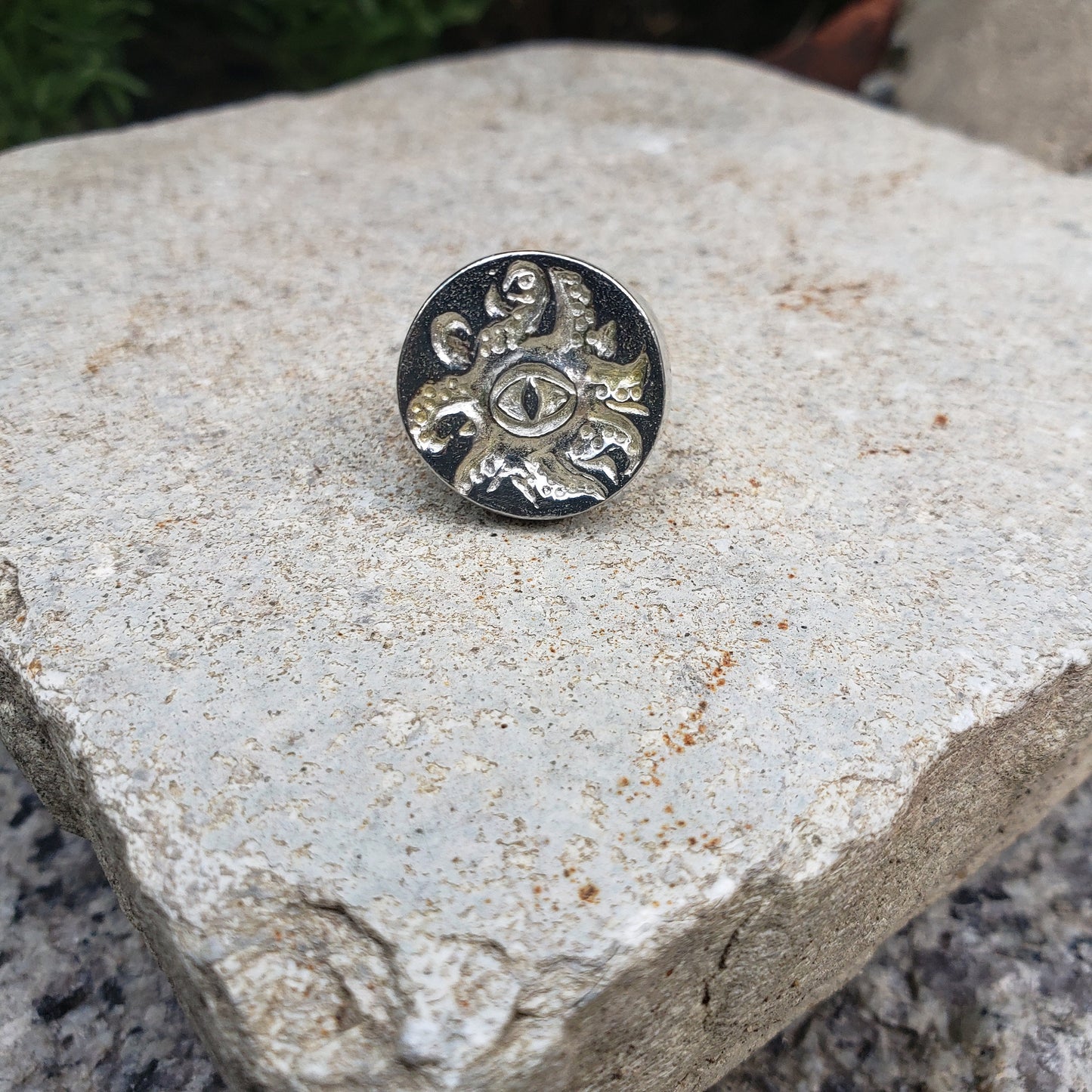 tentacle monster wax seal signet ring